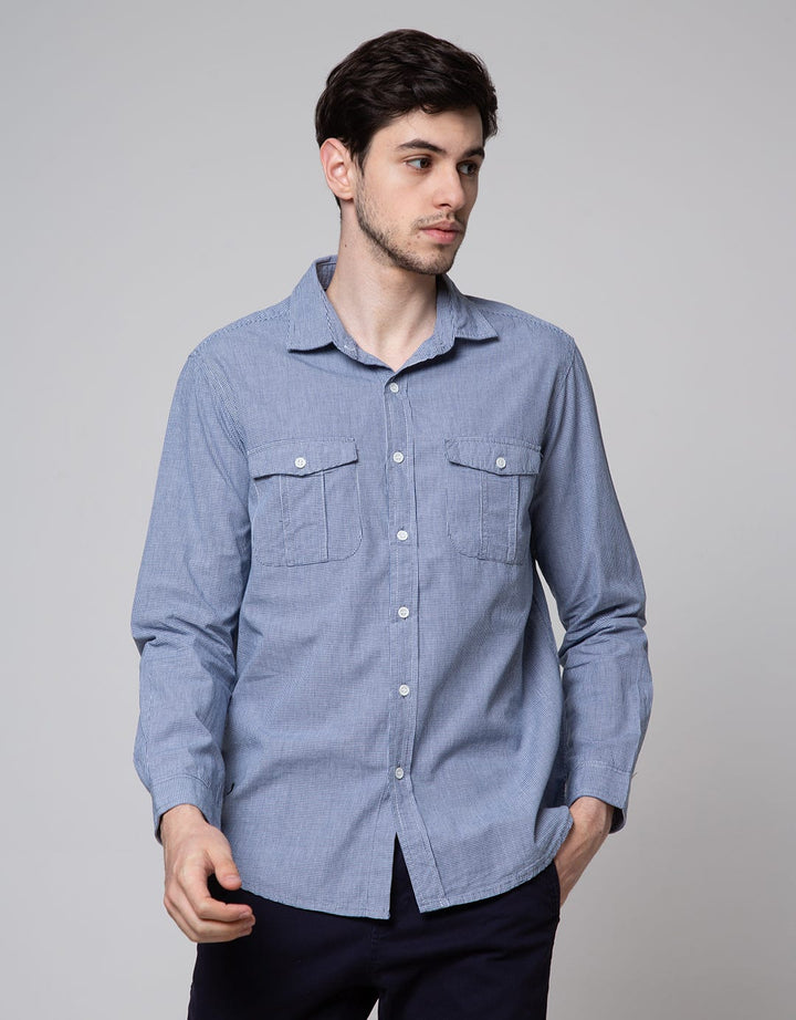 Lois Double Pocket Kemeja Panjang Pria