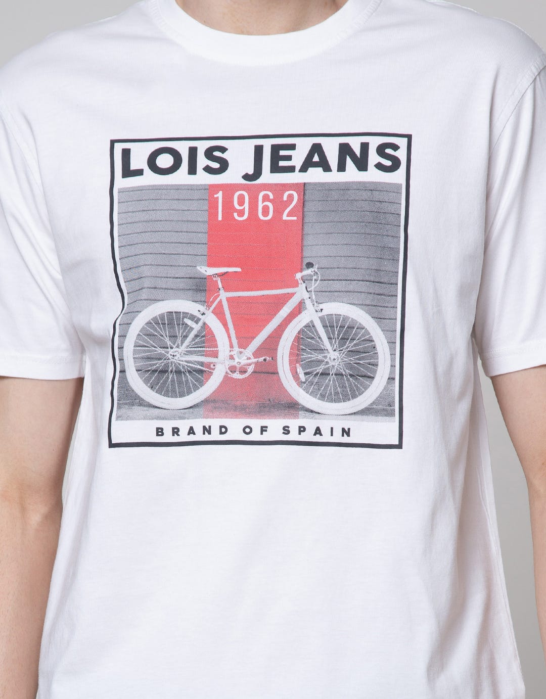 Lois Logo Print Bicycle Print Kaos Pria
