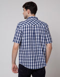 Lois Short Sleeve Shirt Motif Kotak-Kotak