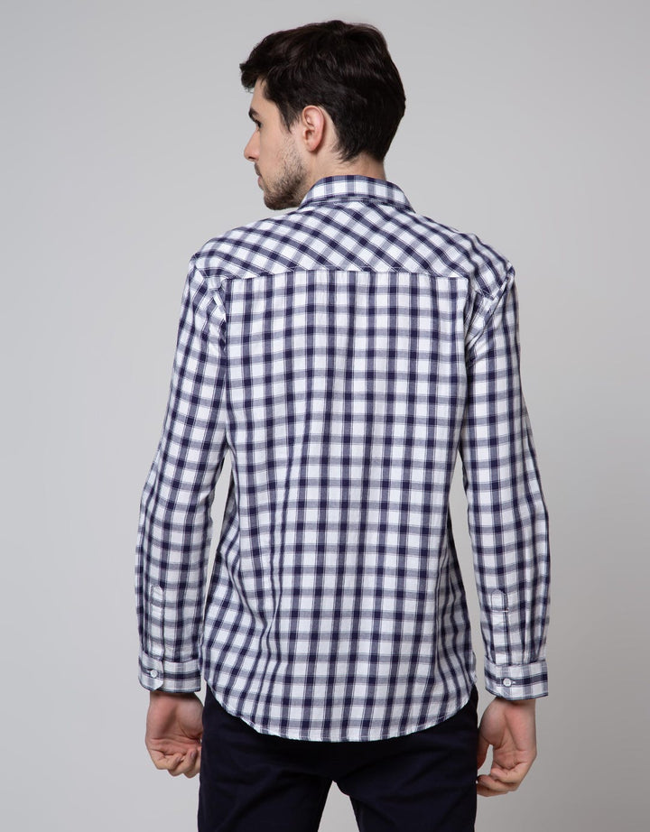 Lois Midi Plaid Kemeja Pria