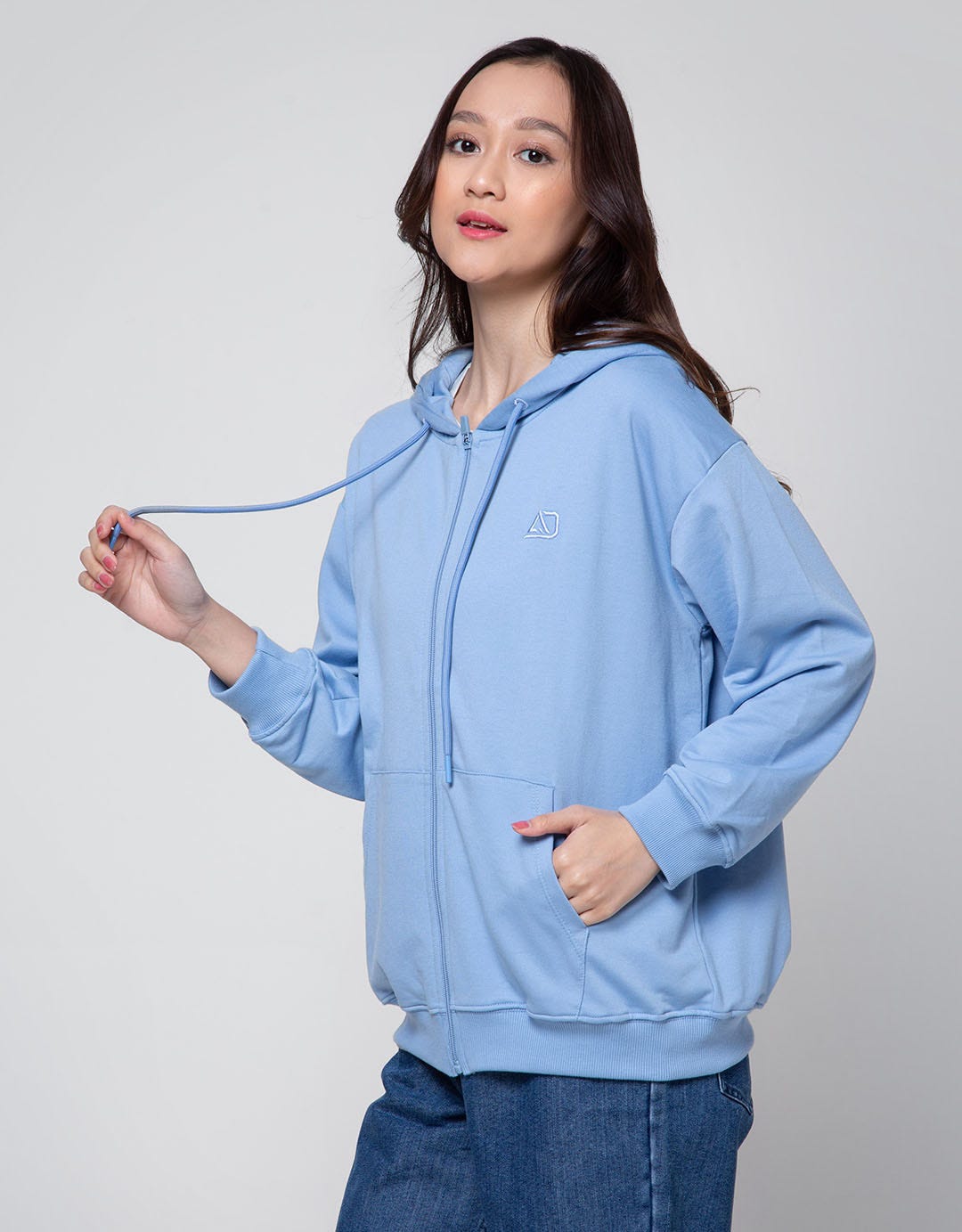 American Jeans Jacket Basic With Kangaroo Pocket