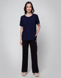 American Jeans Celana U01 Wide Leg Cut N Sew Wanita