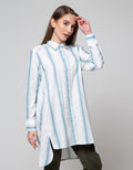Cardinal Girl Stripe Motif Tunik