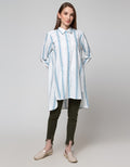 Cardinal Girl Stripe Motif Tunik