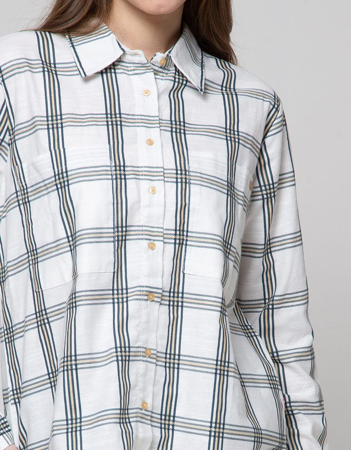 Cardinal Girl Plaid Motif Kemeja