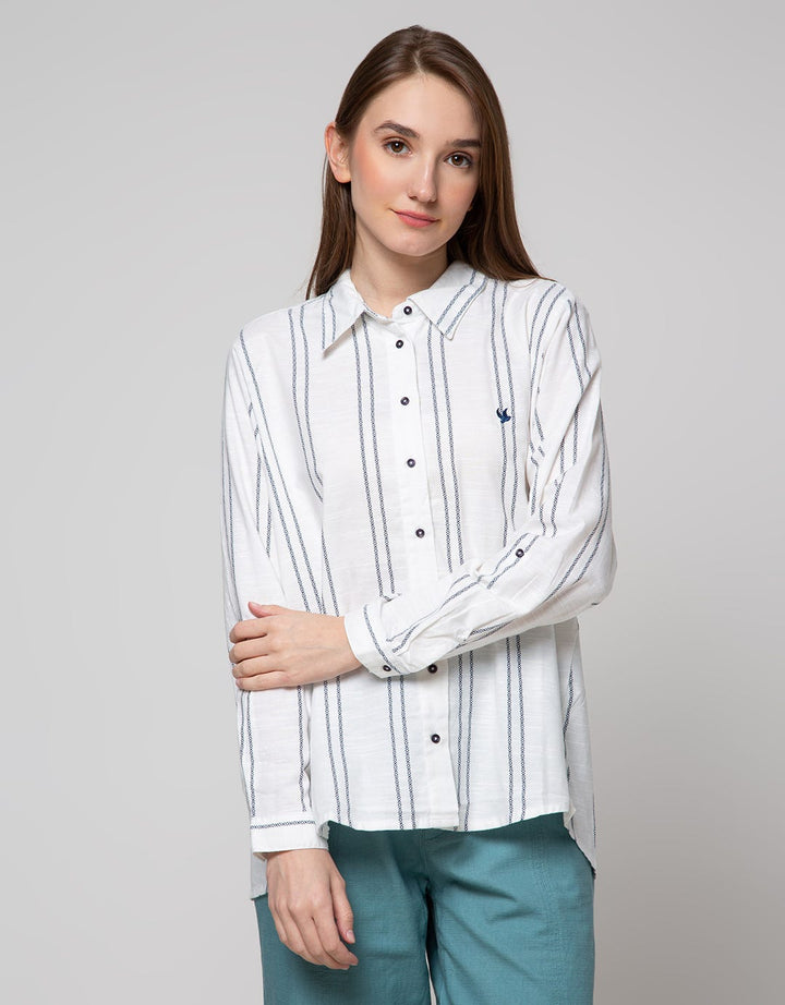 Cardinal Girl Stripe Print Shirt