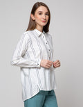 Cardinal Girl Stripe Print Shirt