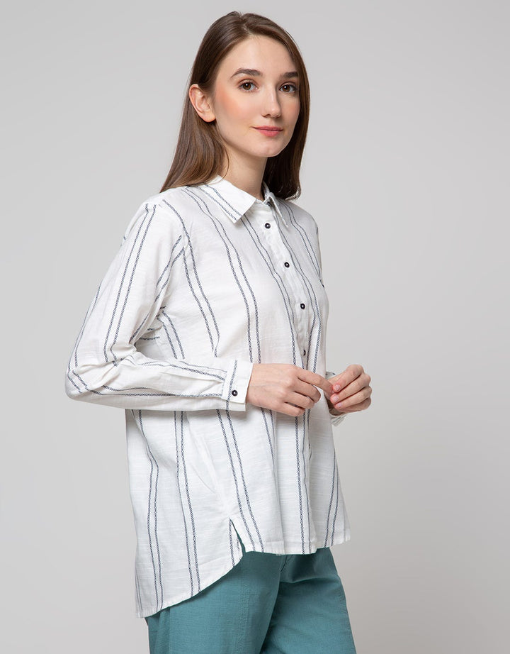 Cardinal Girl Stripe Print Shirt