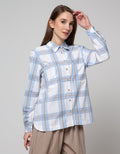Cardinal Girl Big Plaid Motif Kemeja