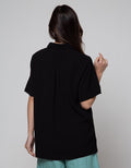 St. Yves Short Sleeve Shirt Poly Creepe Blouse