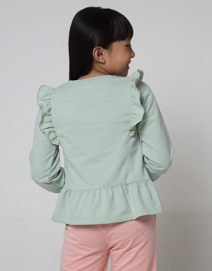 Little M Long Sleeve T-Shirt Aplikasi Bunny Ruffle