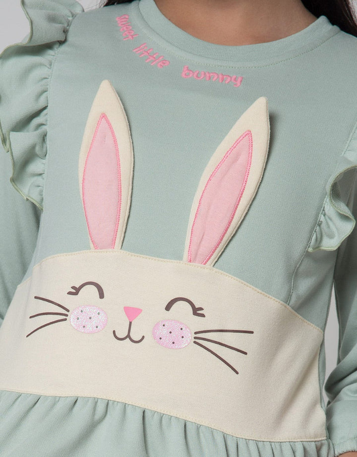 Little M Long Sleeve T-Shirt Aplikasi Bunny Ruffle