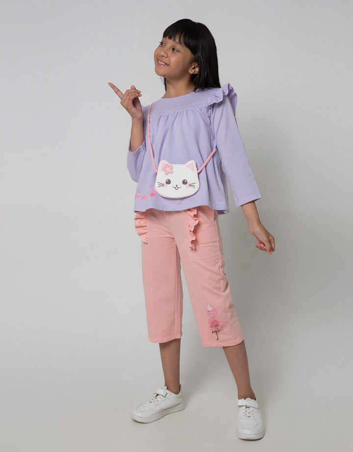 Little M Long Sleeve Cat Bag T-Shirt