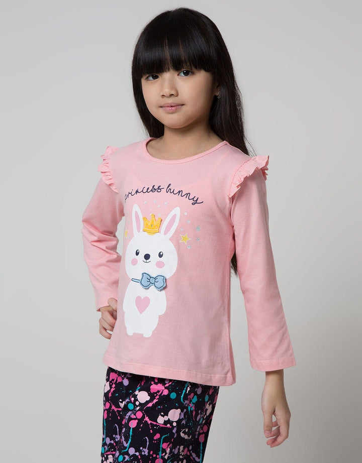 Little M Pompom Bunny Kaos Anak Perempuan