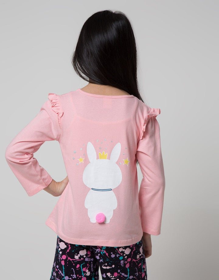 Little M Pompom Bunny Kaos Anak Perempuan