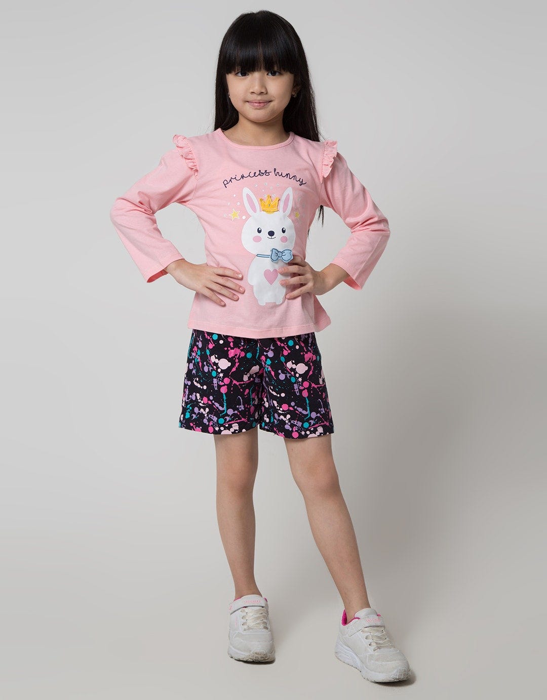 Little M Pompom Bunny Kaos Anak Perempuan