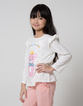 Little M Bear Print Kaos Anak Perempuan
