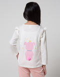 Little M Bear Print Kaos Anak Perempuan