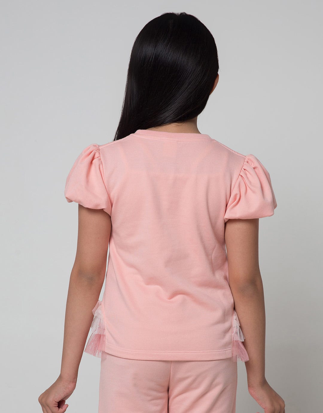 Little M Balloon Sleeves Girls T-Shirt