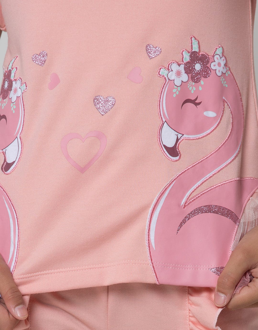 Little M Balloon Sleeves Girls T-Shirt