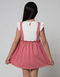 Little M Short Sleeve Midi Dress Overall V Flamingo
