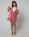 Little M Short Sleeve Midi Dress Overall V Flamingo