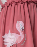 Little M Short Sleeve Midi Dress Overall V Flamingo