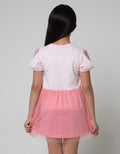 Little M Short Sleeve Midi Dress Tutu Tile Sleeves Flamingo