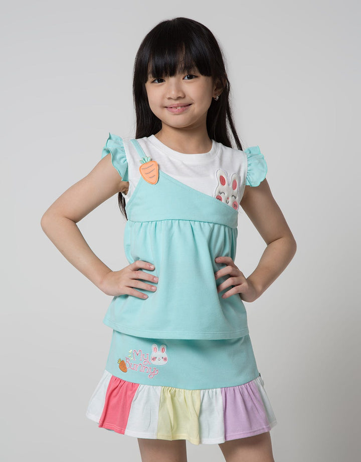 Little M Ruffle Bunny Girls T-Shirt