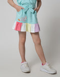 Little M Mini Skort Knit Combination Bunny Carrot Embroidery