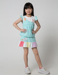 Little M Mini Skort Knit Combination Bunny Carrot Embroidery