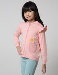 Little M Jacket Hoodie Aplikasi Kuping Kantong Dots
