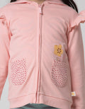 Little M Jacket Hoodie Aplikasi Kuping Kantong Dots
