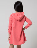 Little M Long Sleeve Midi Dress Hoodie Full Print Jerapah
