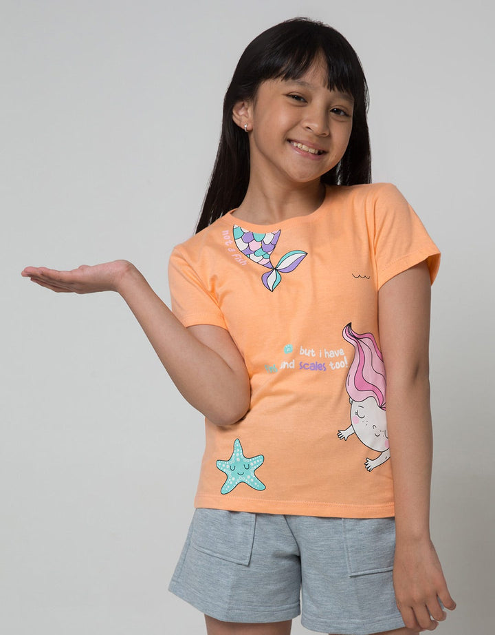 Little M Mermaid Ocean Kaos Anak Perempuan