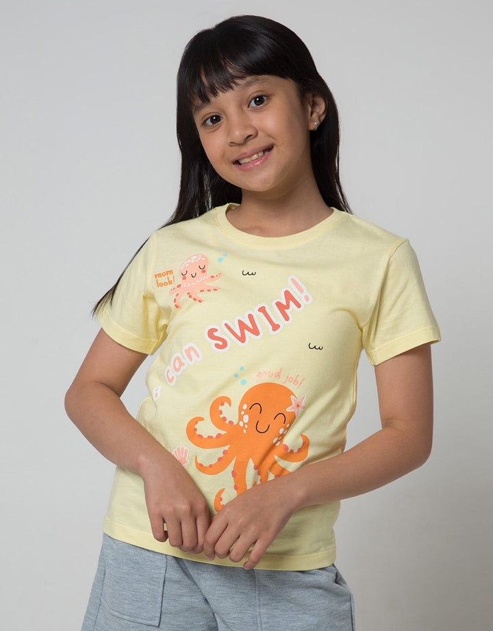 Little M Ocean Octopus Girls T-Shirt