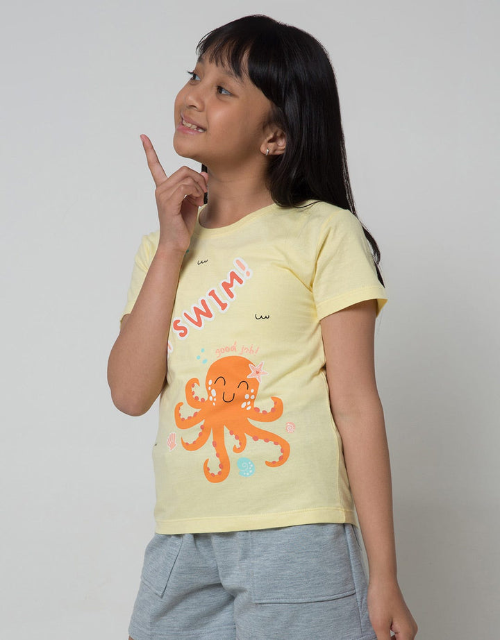 Little M Ocean Octopus Girls T-Shirt