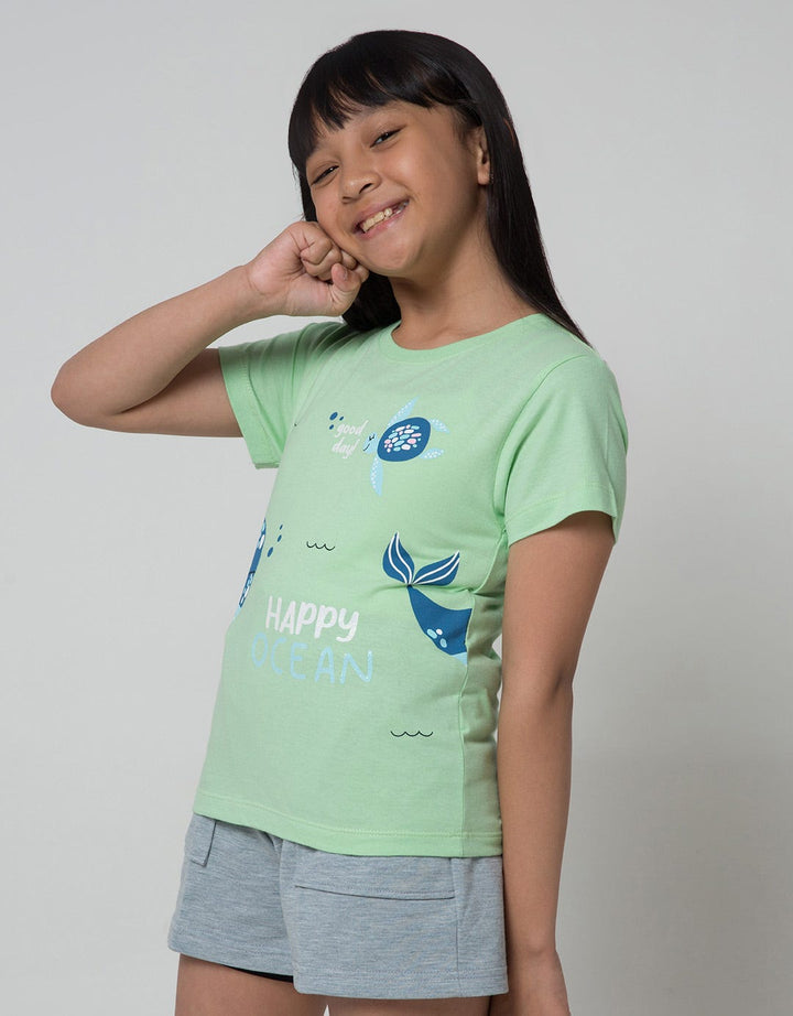 Little M Whale Ocean Girls T-Shirt