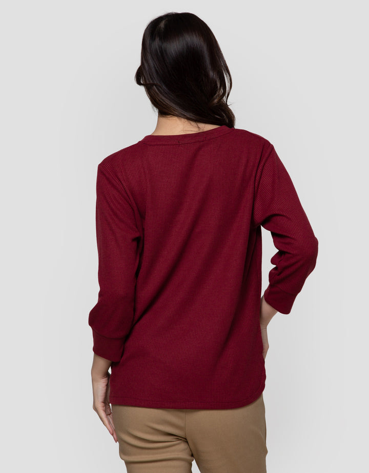 Connexion Waffle Plain Kaos Wanita