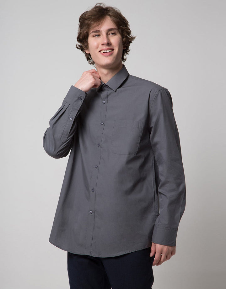 Cole Long Sleeve Shirt Regular Sateen