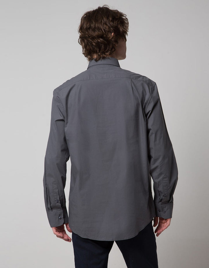 Cole Long Sleeve Shirt Regular Sateen