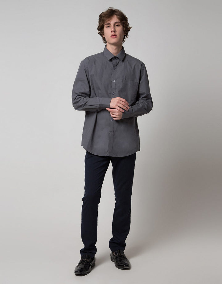 Cole Long Sleeve Shirt Regular Sateen