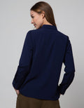 Connexion Long Sleeve Shirt Plain Basic Hidden Buttons