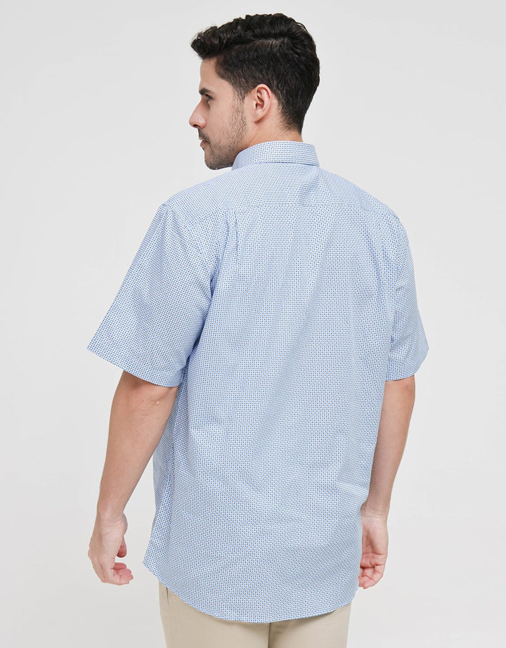 Stanley Adams Short Sleeve Shirt Regular Cotton Print Look