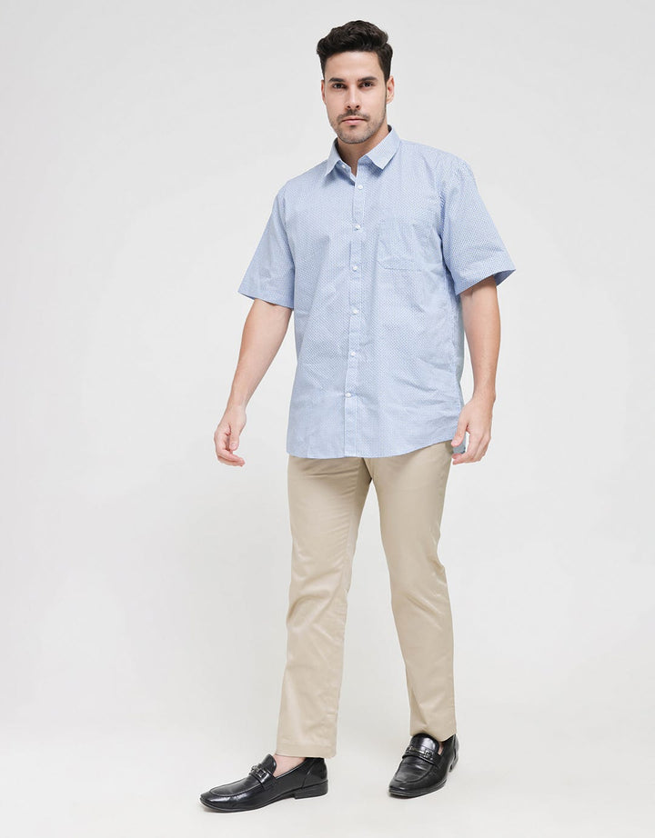 Stanley Adams Short Sleeve Shirt Regular Cotton Print Look