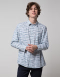 Stanley Adams Long Sleeve Shirt Poplin Print Stripes