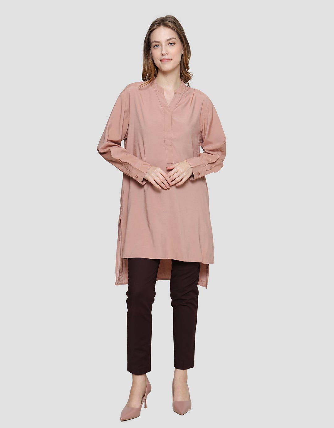 Cardinal Femme V Neck Flare Blouse for Women