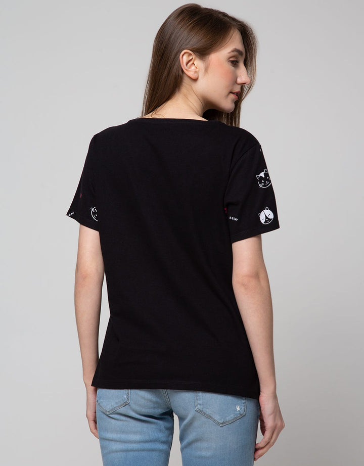Nevada Short Sleeve T-Shirt Print Cat Meow