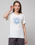 Nevada Keep Smiling Print Kaos Wanita