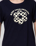 Nevada Keep Smiling Print Kaos Wanita